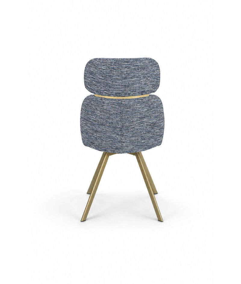 2-Piece Modern Upholstered Dining Chair Set with Gold Metal Legs, High Back Side Chairs (Set of 2) image number 3