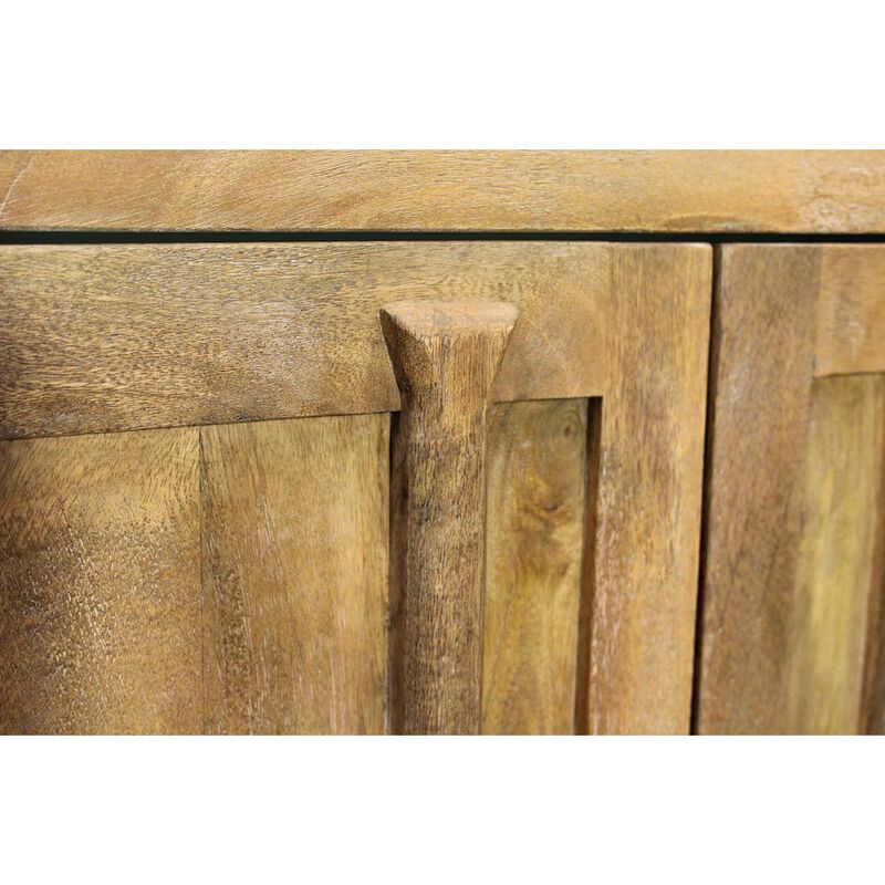 Mid-Century Jaden Sideboard 3 Drawers, 4 Doors in Distressed Natural