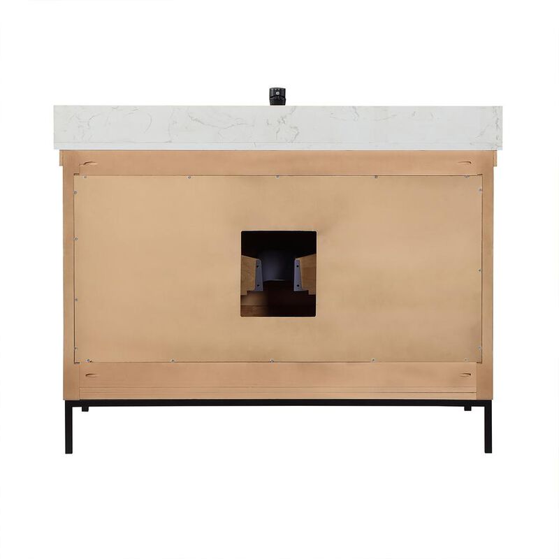 Altair 48 Single Bathroom Vanity Set in Brown Pine without Mirror
