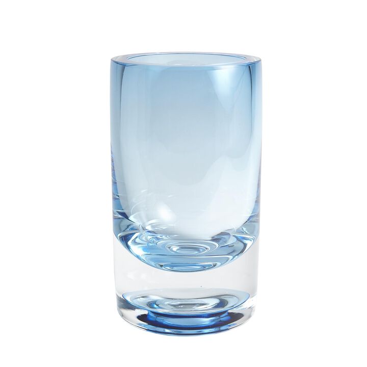 Thick Cylinder Vase- Blue Large