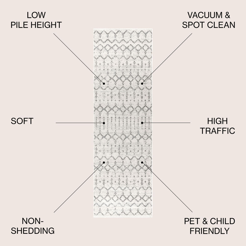 Moroccan Hype Boho Vintage Diamond Area Rug