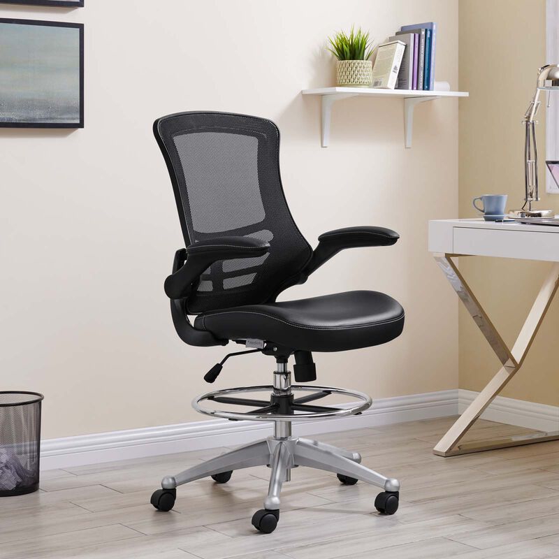 Modway Furniture - Attainment Vinyl Drafting Chair image number 9