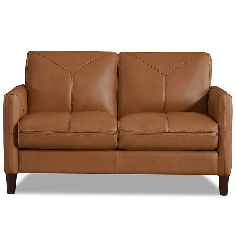 Yorkdale Top Grain Leather Loveseat
