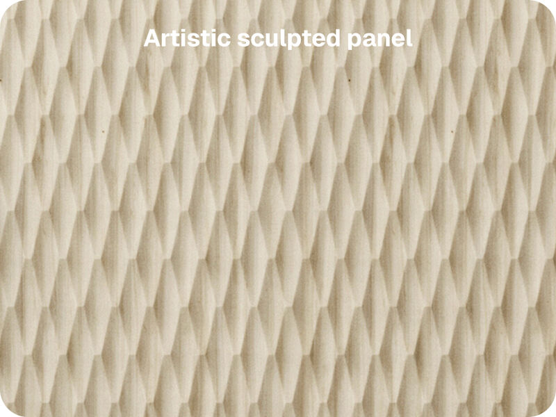 BELLEZE 68" Embossed TV Stand For Tv Up to 75", Mid Century Modern Entertainment Center with Storage & 2 Drawers, Media Console Cabinet for Living Room (White Lotus)