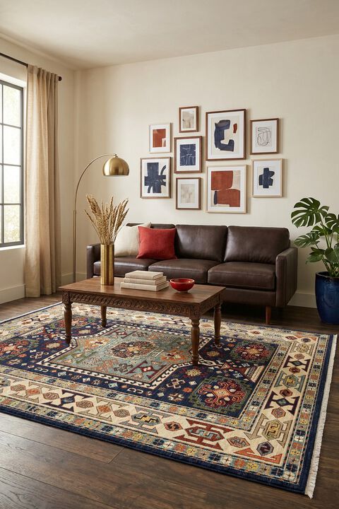 Lilihan 41H Blue 5'3" x 7'6" Rug