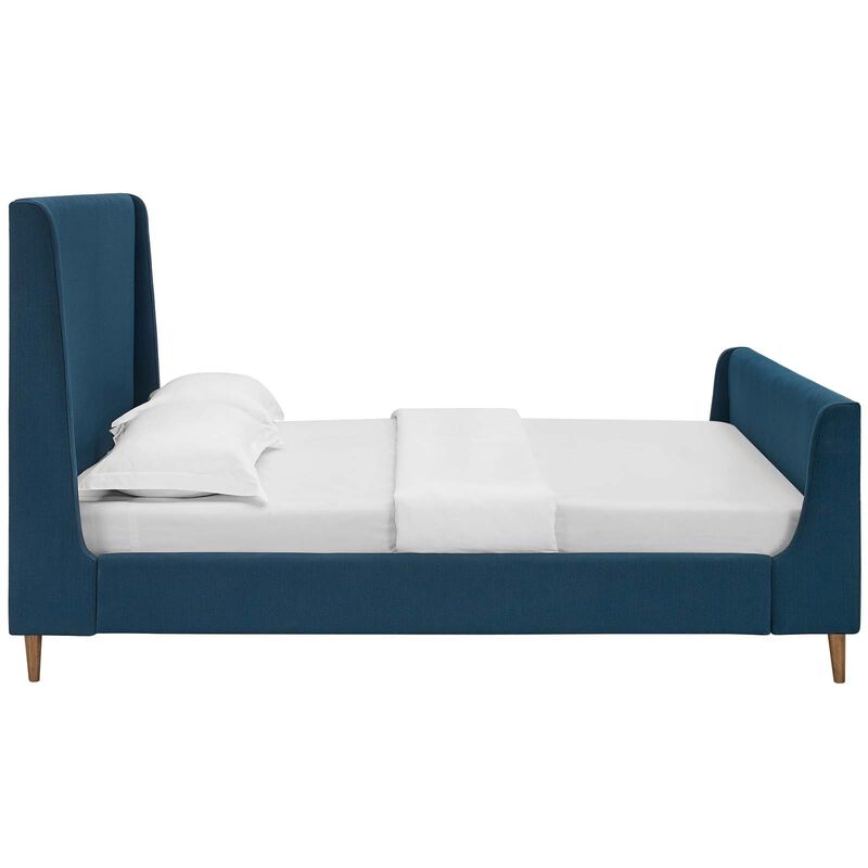 Modway - Aubree Queen Upholstered Fabric Sleigh Platform Bed image number 3