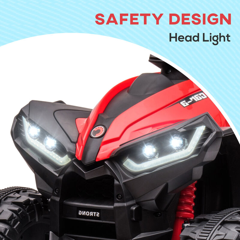 BreeBe Kids Battery Powered ATV Quad with Forward and Reverse image number 7