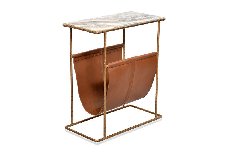 Magazine Rack With Marble Top