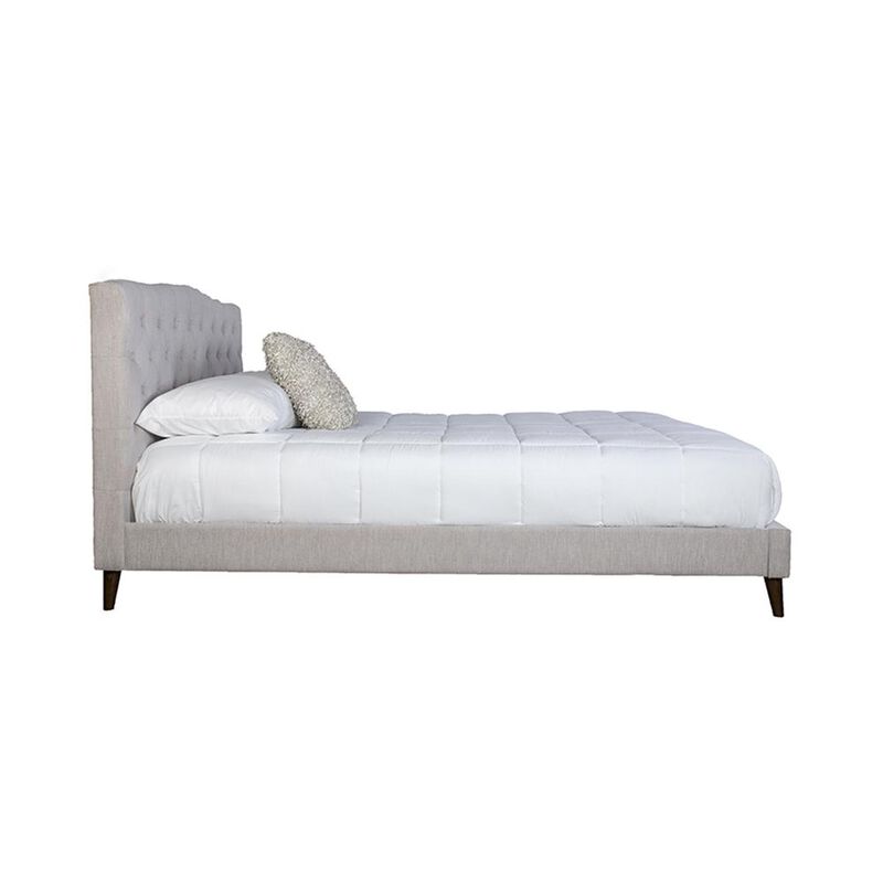 Rachel Upholstered Queen Bed In A Box W/ 2 Nightstands