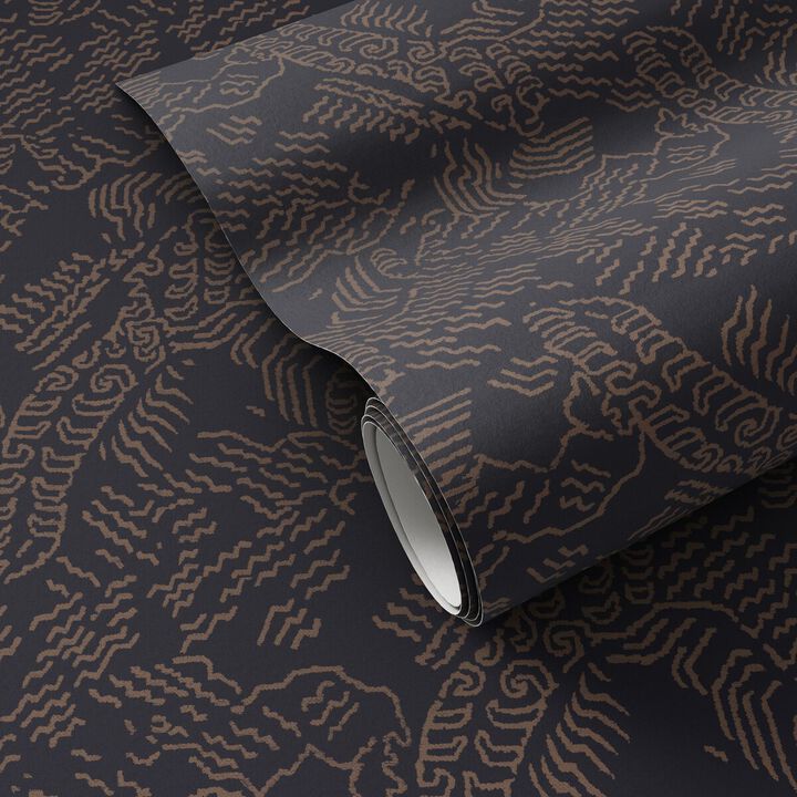 Balkan Wallpaper by Four Hands Art Studio - Balkan Black & Tan I