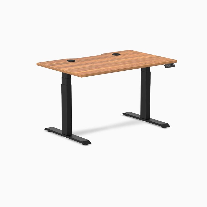 Desky Dual Scalloped Laminate Sit Stand Desk image number 0