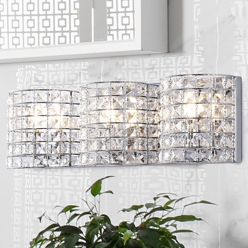 Clara Deco Metal/Crystal Classic Glam LED Vanity Light