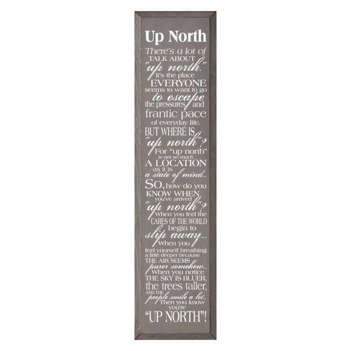 There&rsquo;s a Lot of Talk About Up North Funny Wood Sign Decor