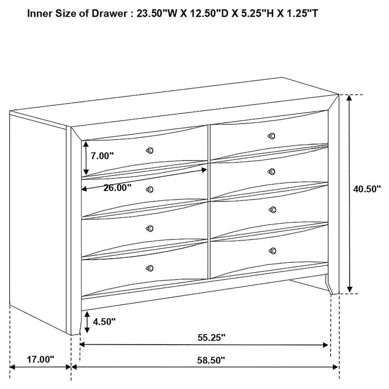 Coaster Co. of America Briana 8-drawer Dresser Black image number 1