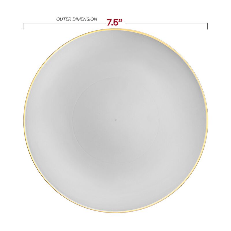Gray with Gold Organic Round Plastic Dinnerware Value Set (40 Sets) image number 3
