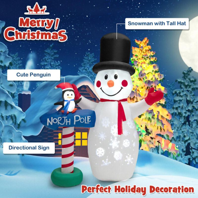 Hivvago Inflatable Christmas Decoration with Built-in Snowflake Projector