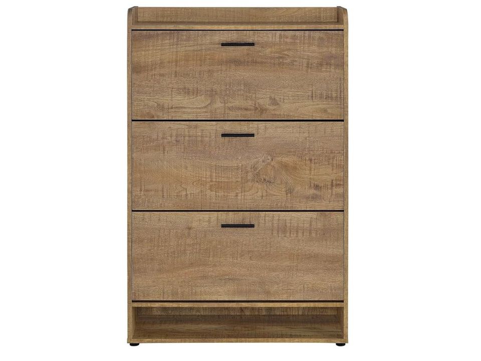 Entryway Wood Shoe Storage Cabinet 3 Tier Flip Drawer 5 Inch
