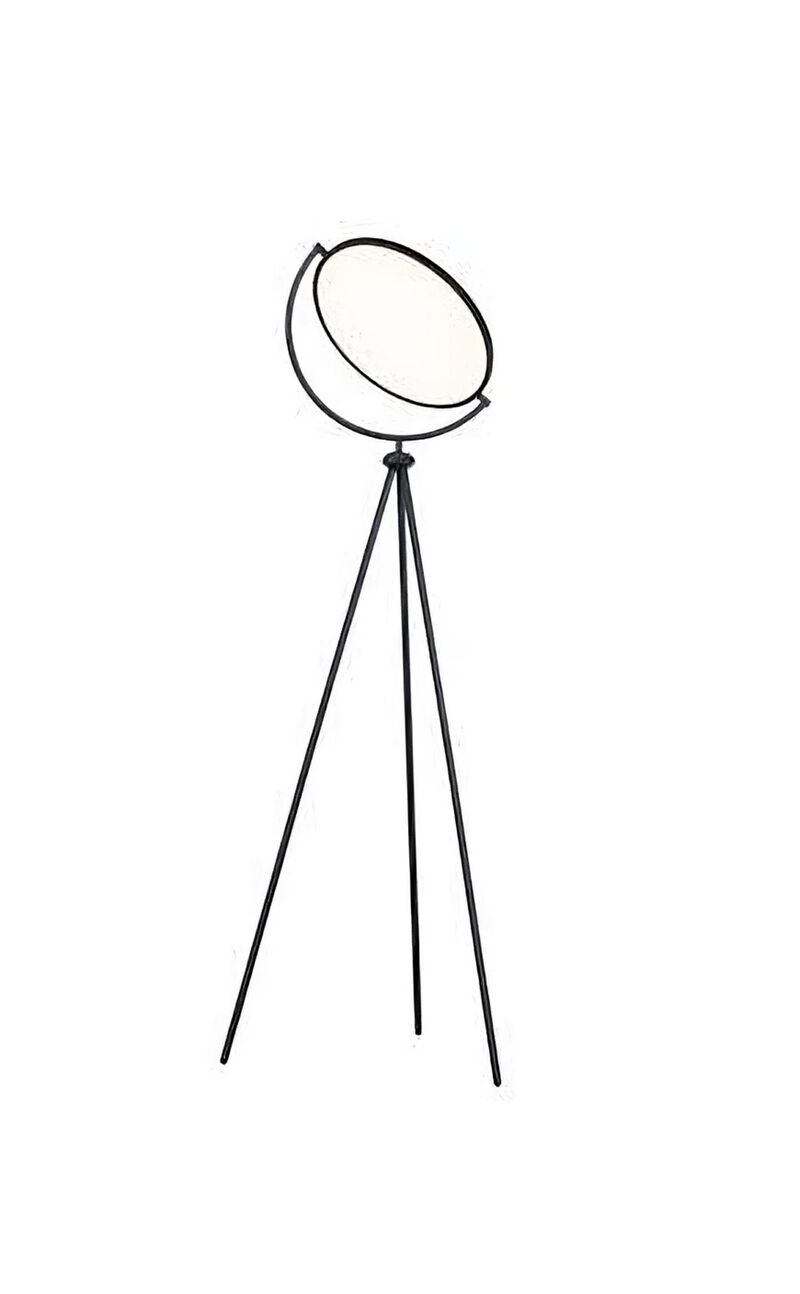 Hivvago 60" Black LED Tripod Floor Lamp With Black Metal Novelty Shade