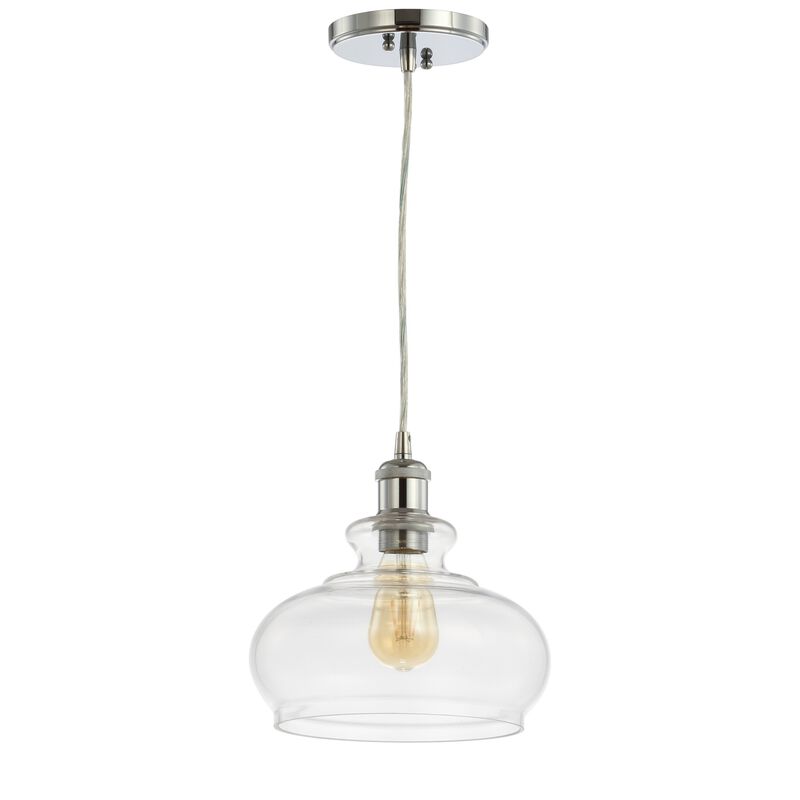 Wyatt Adjustable Drop Pharmacy Metal/Glass LED Pendant