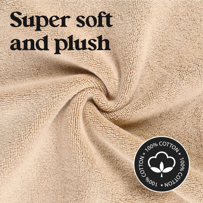 Modern Absorbent Cotton Bath Mat Set of 2 with Washable Fabric image number 2