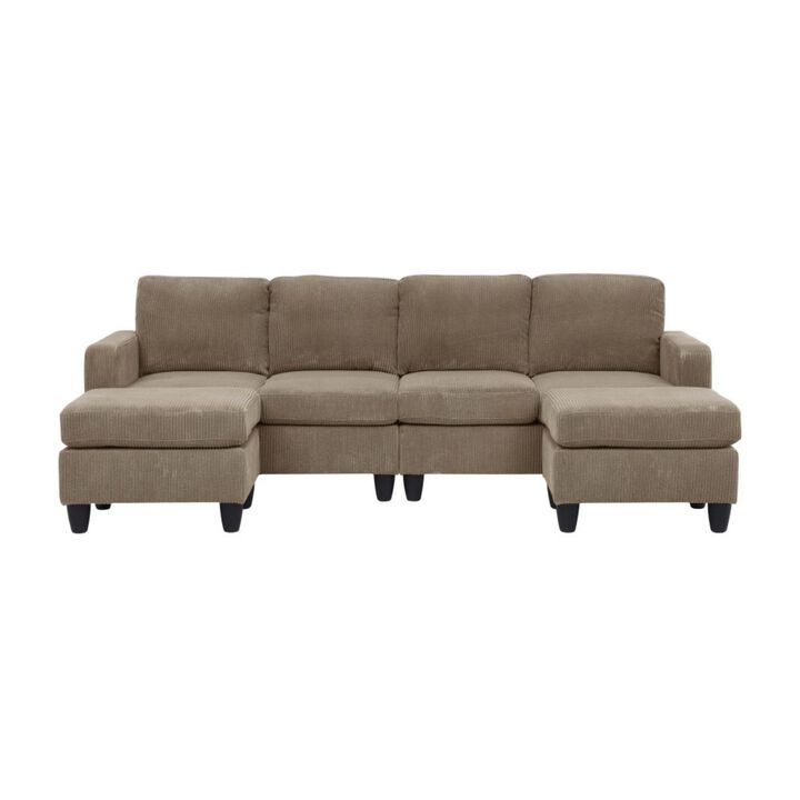 Horfri Corduroy U‑Shaped Modular Sectional Sofa