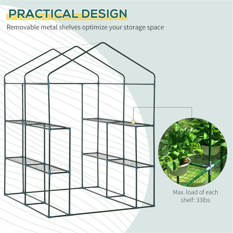Mini Walk-in Greenhouse for Indoor and Outdoor Plant Growth and Protection
