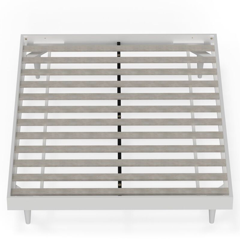 Comfort Pointe Sachse Queen Solid Wood Platform Bed Frame White