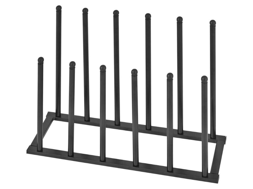 Entryway Metal Shoe Organizer 6 Pair Closet Storage Black Modern