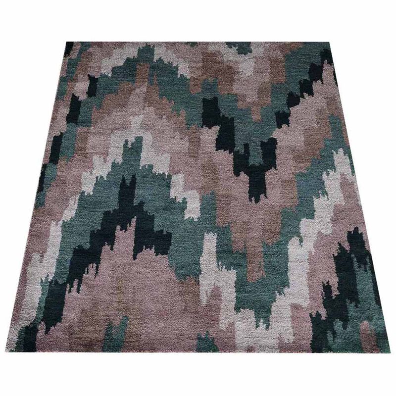 Rugsotic Carpets Hand Knotted Silk Size Area Rug Abstract Size NS1233 image number 2