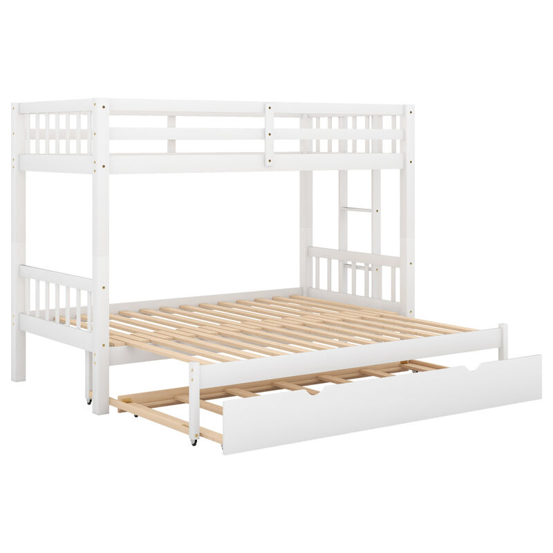 Twin over Pull-out Bunk Bed with Trundle, Espresso