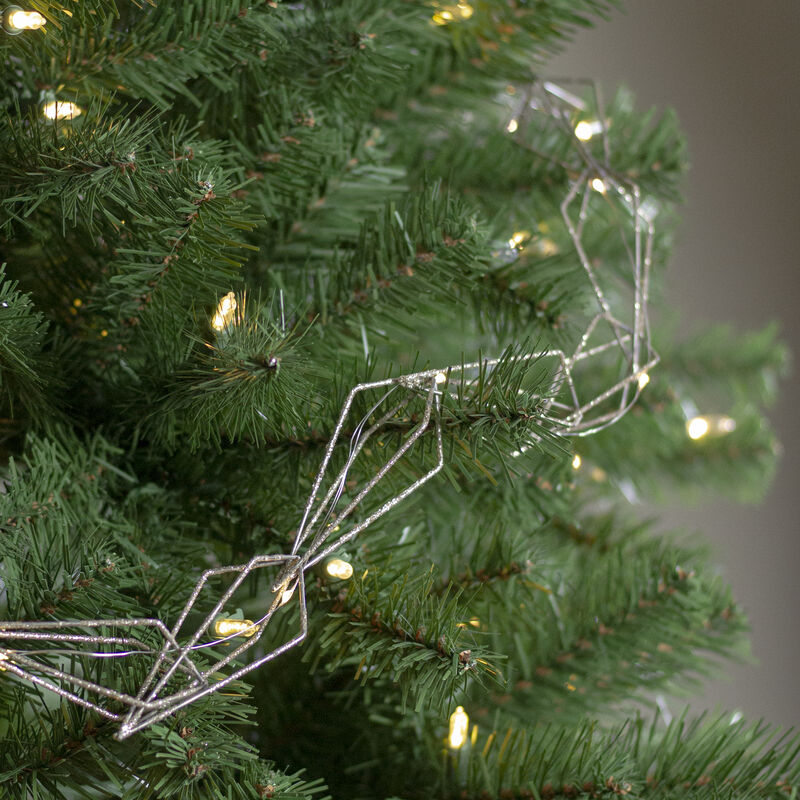 6ft LED Lighted B/O Gold Wire Diamond Christmas Garland - Warm White Lights image number 1