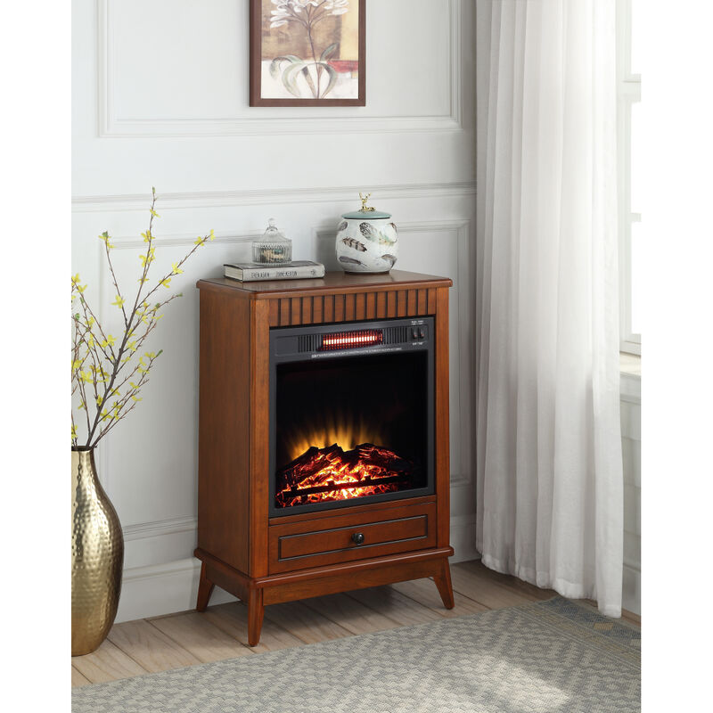 Hamish Fireplace in Walnut Finish AC00852