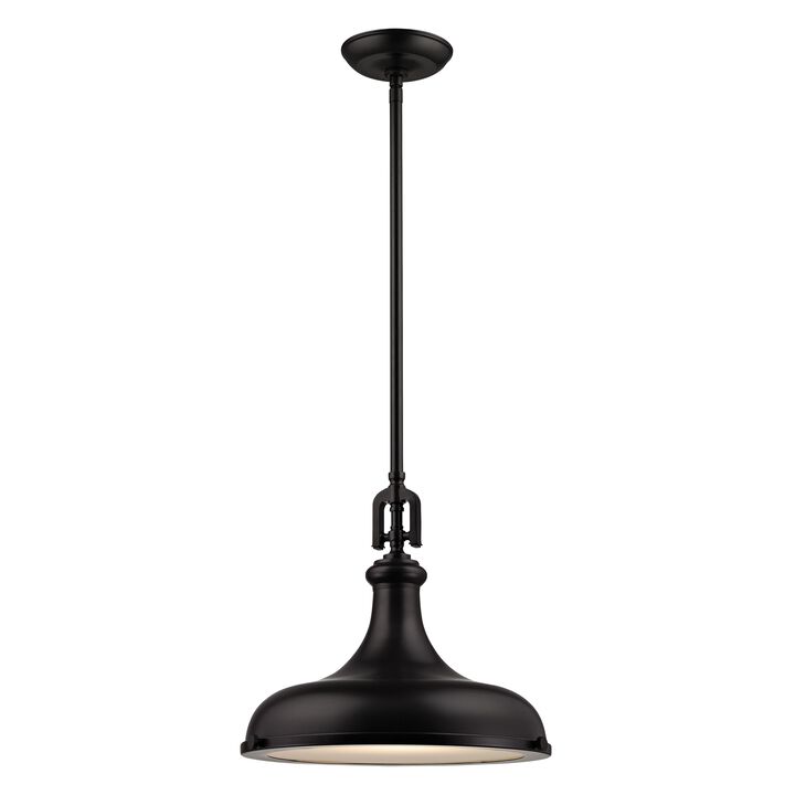 Rutherford 15'' Wide 1-Light Bronze Pendant
