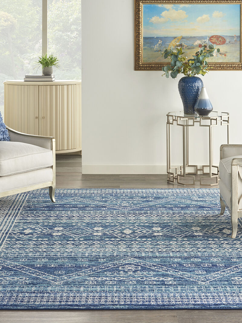 Passion PSN27 Navy/Blue 6'7" x 9'6" Rug image number 7