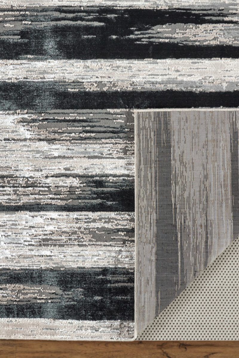 Micah 3338F Black/Silver 9'2" x 12' Rug image number 5