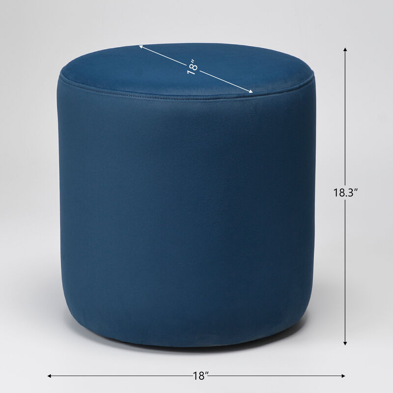 Elof 18in Wide Round Ottoman Footrest image number 2