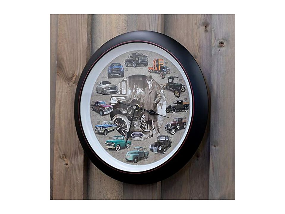 Mark Feldstein History Ford Trucks Sound Wall Clock 13 Inch Home Decor
