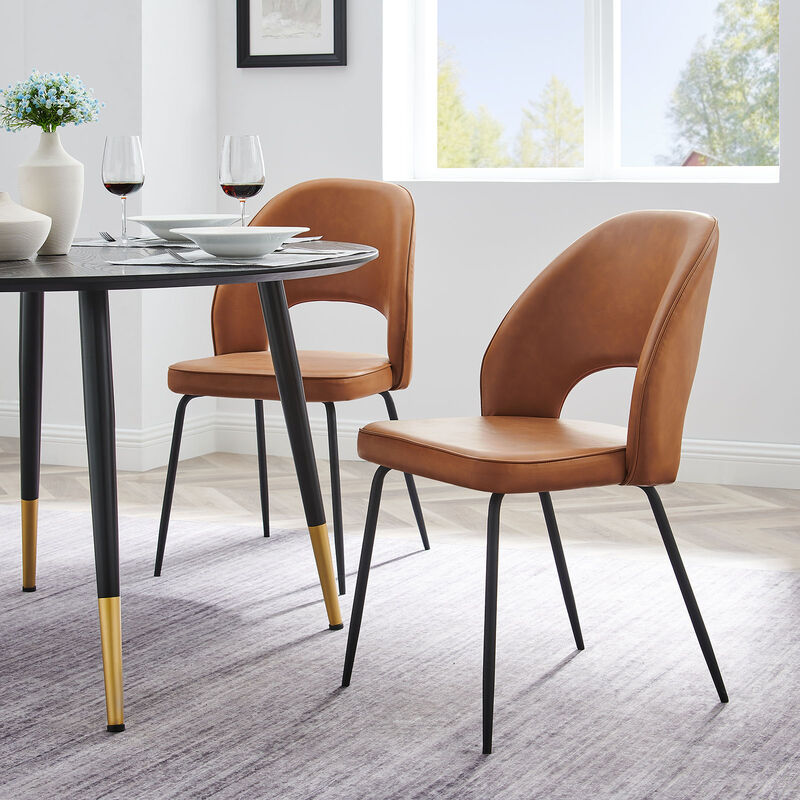 Nico Vegan Leather Dining Chair Set of 2 image number 7