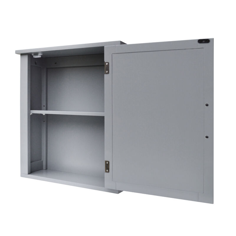 Mercer Removable Medicine Cabinet with Mirrored Door, Gray image number 7