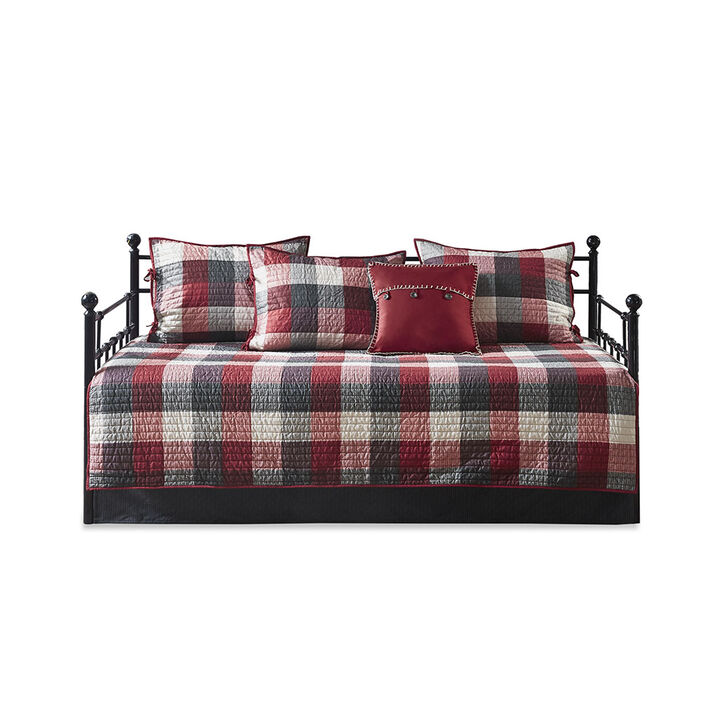 Gracie Mills Donner 6 Piece Reversible Plaid Daybed Cover Set