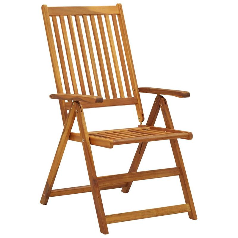 Garden Chair Set of 8 Natural wood