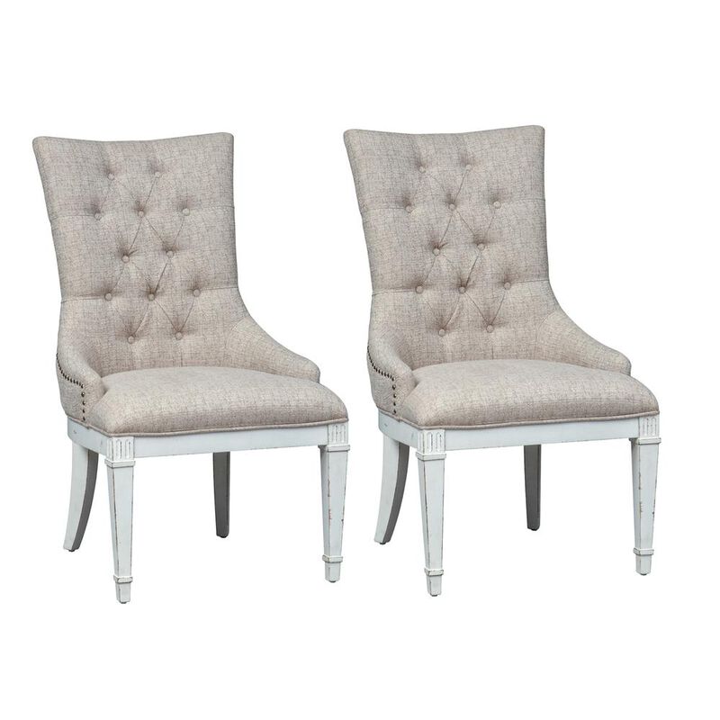Liberty Furniture Abbey Park Hostess Chair-Set of 2 in Antique White image number 0