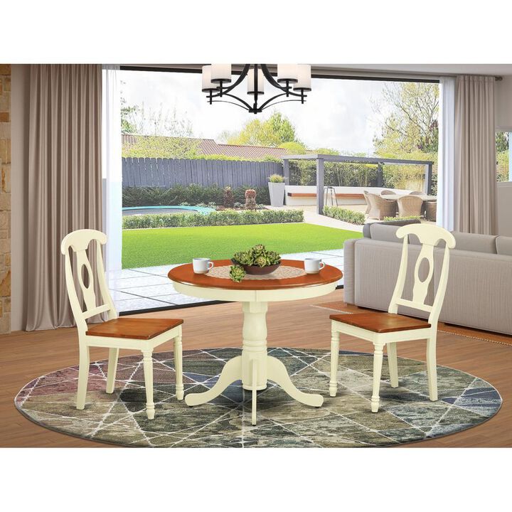 3 Pc Kitchen nook Dining set for 2-Dinette Table and 2 Kitchen Dining Chairs
