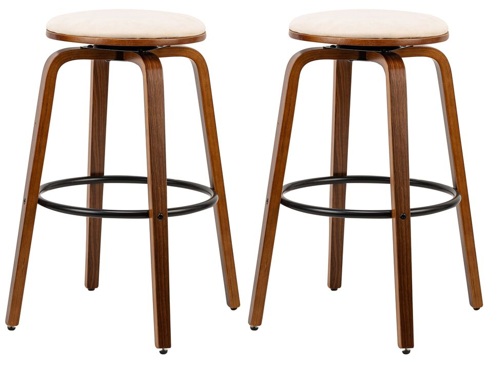 MORENO Set of 2 Solid Wood Velvet Chairs