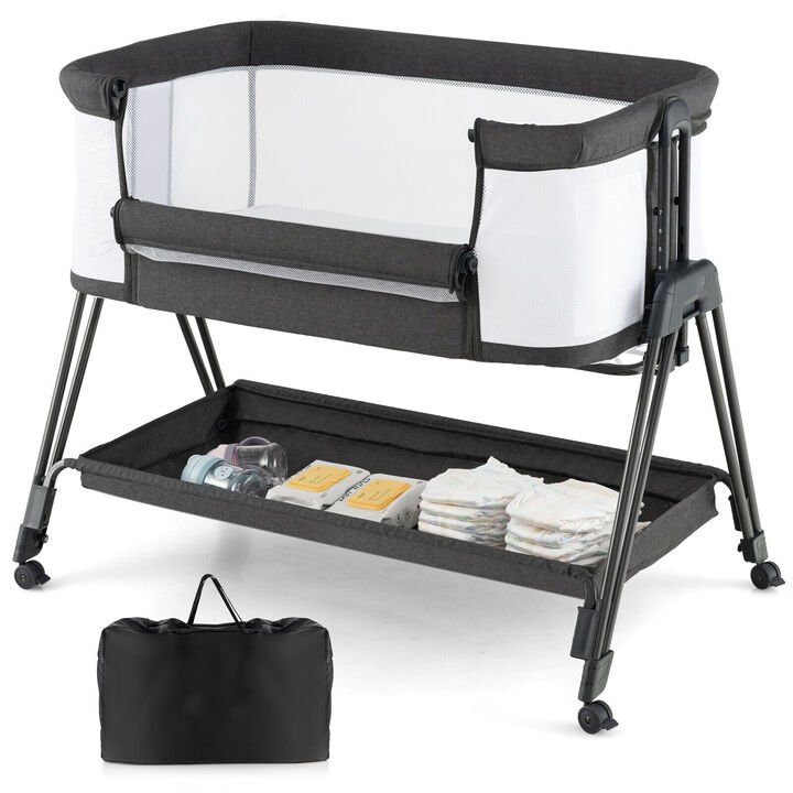 Baby Portable Bedside Sleeper with 7 Adjustable Heights