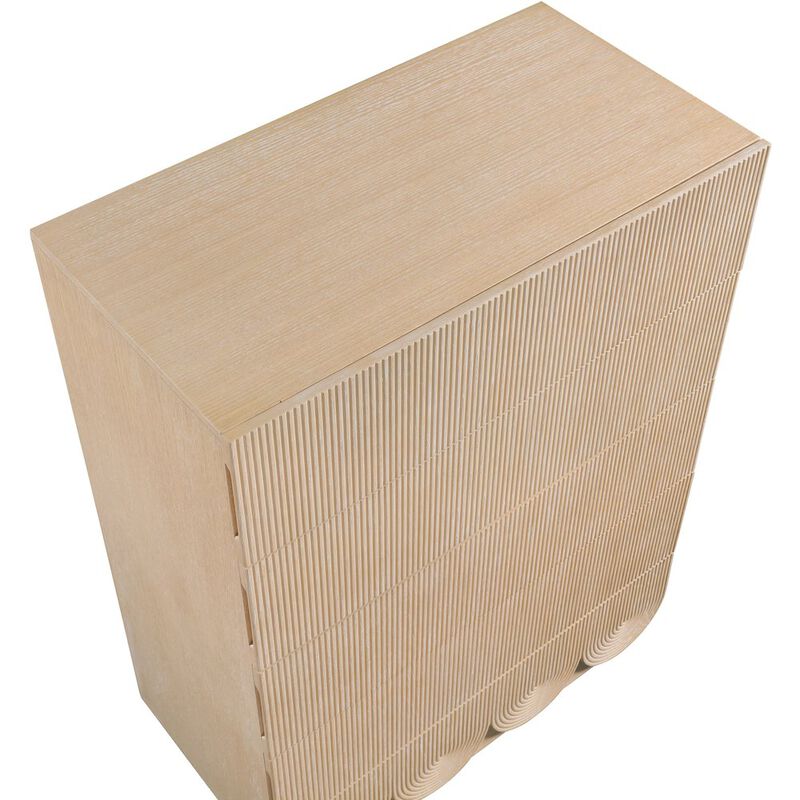 Meridian Furniture Scallop Natural Chest