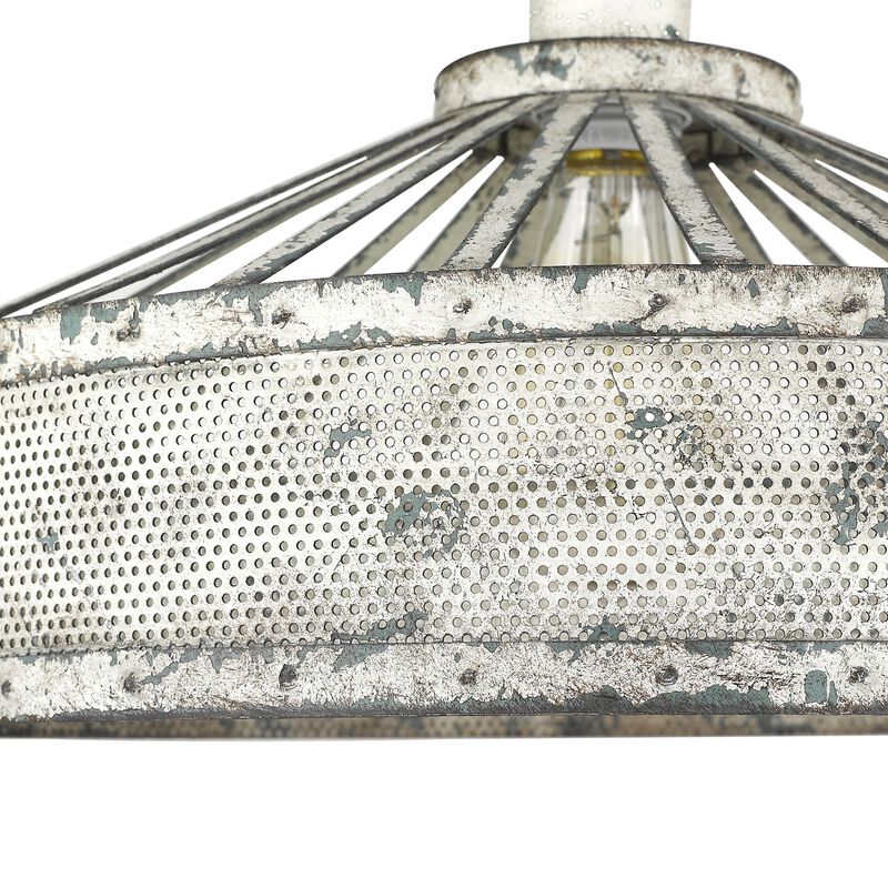 Hivvago Iris 1-Light Aged Ivory Pendant