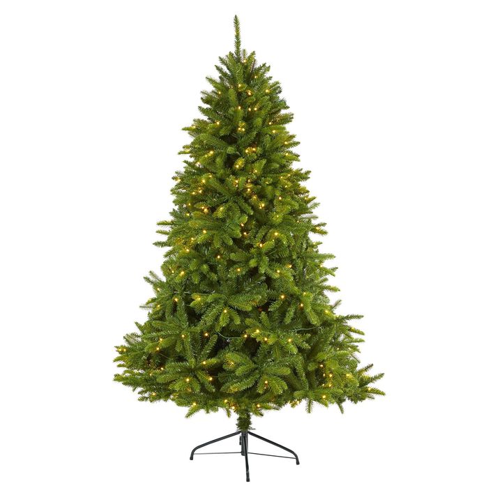 Nearly Natural Sierra Spruce “Natural Look-in Artificial Christmas Tree with Clear LED Lights