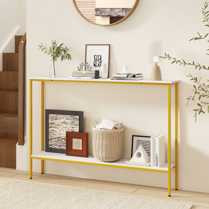 Console Table with Shelf with Dual Anti-Tipping Kits