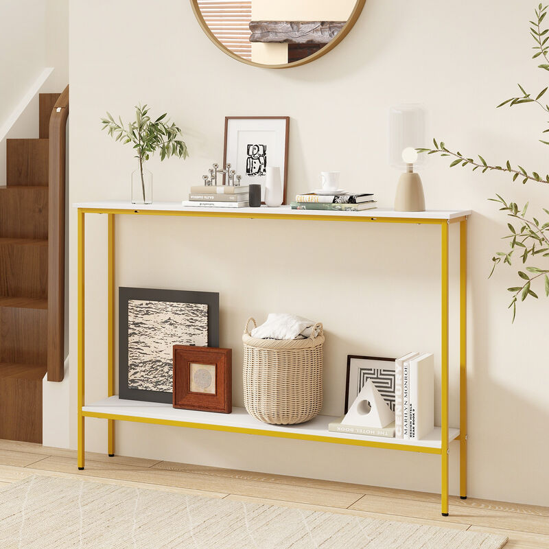 Console Table with Shelf with Dual Anti-Tipping Kits